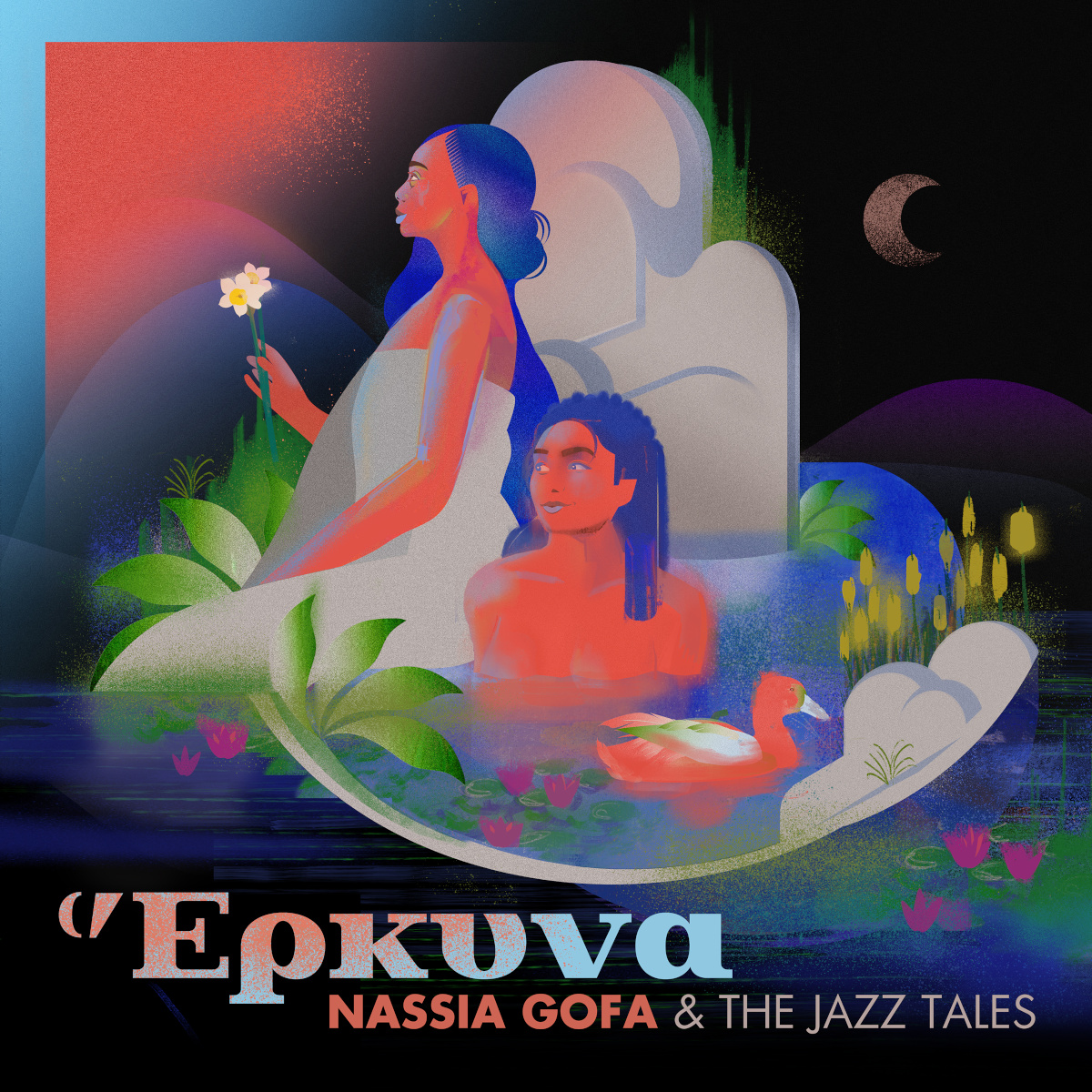 "Herkyna / Nassia Gofa & The Jazz Tales" album cover - Artwork by Viktor Lighton